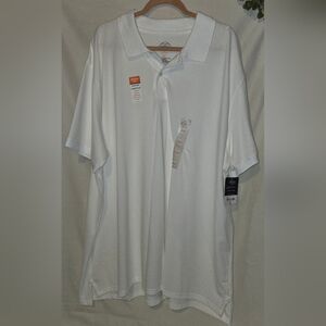 St. John's Bay Classic White Polo Shirt Essential Big And Tall 4XL